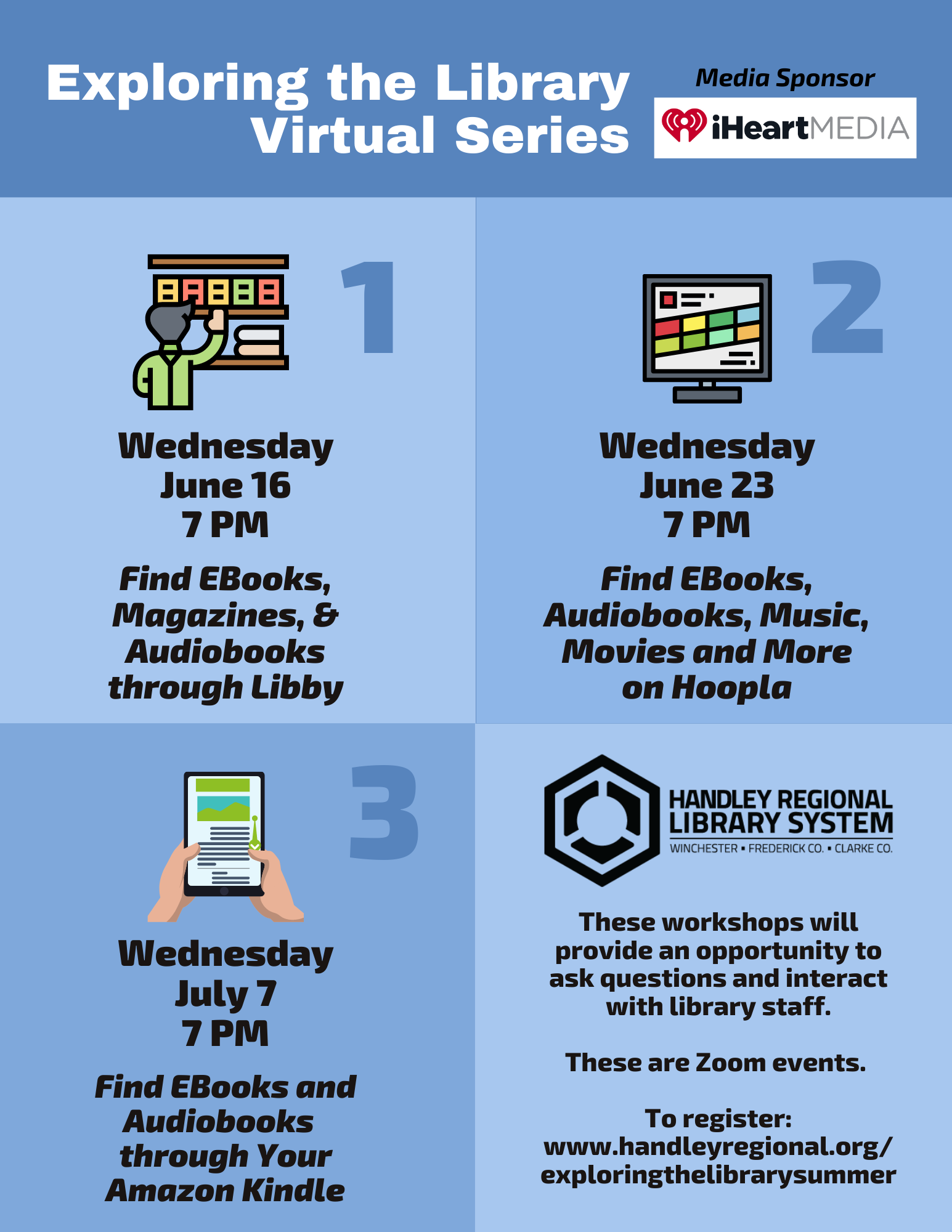 New Virtual Exploring the Library Adult Summer Reading Series Handley